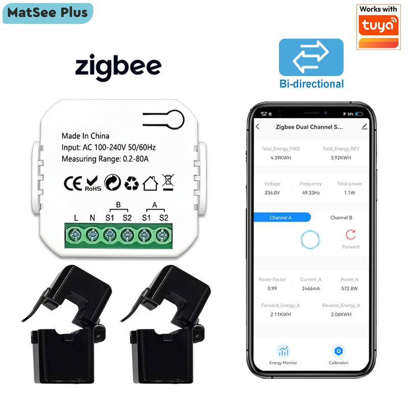Smart ZigBee Energy Meter Bidi - Outdoor Power Meter ulasan dan harga