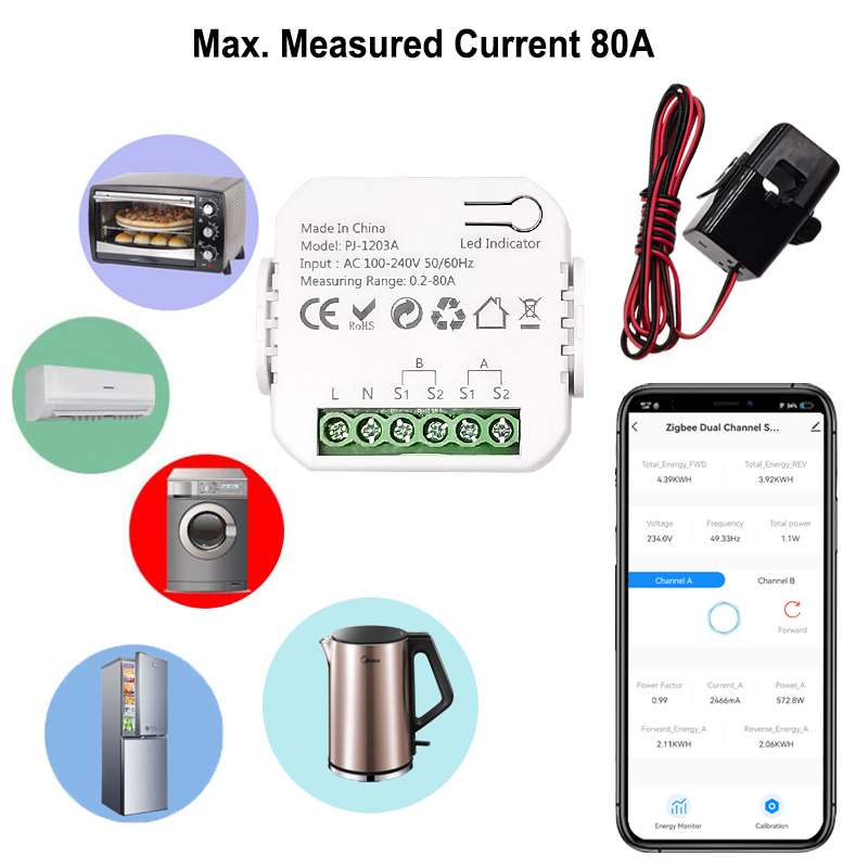 Smart ZigBee Energy Meter Bidi - Outdoor Power Meter ulasan dan harga