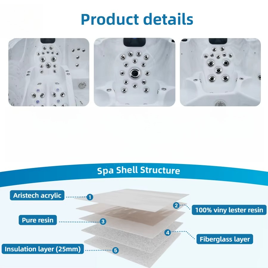 Freestanding Acrylic 6-Person  - Outdoor Power For Hot Tub ulasan dan harga