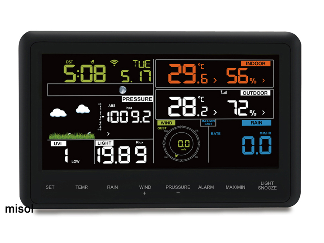 MISOL WiFi Weather Station wit - Outdoor Power Meter ulasan dan harga